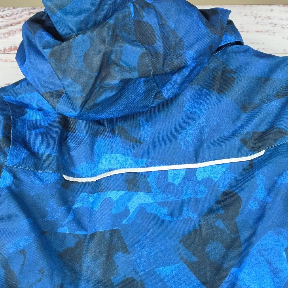 Columbia Interchange Jacket Kids XXS Blue Excellent 3-in-1 Camo Omni-Heat